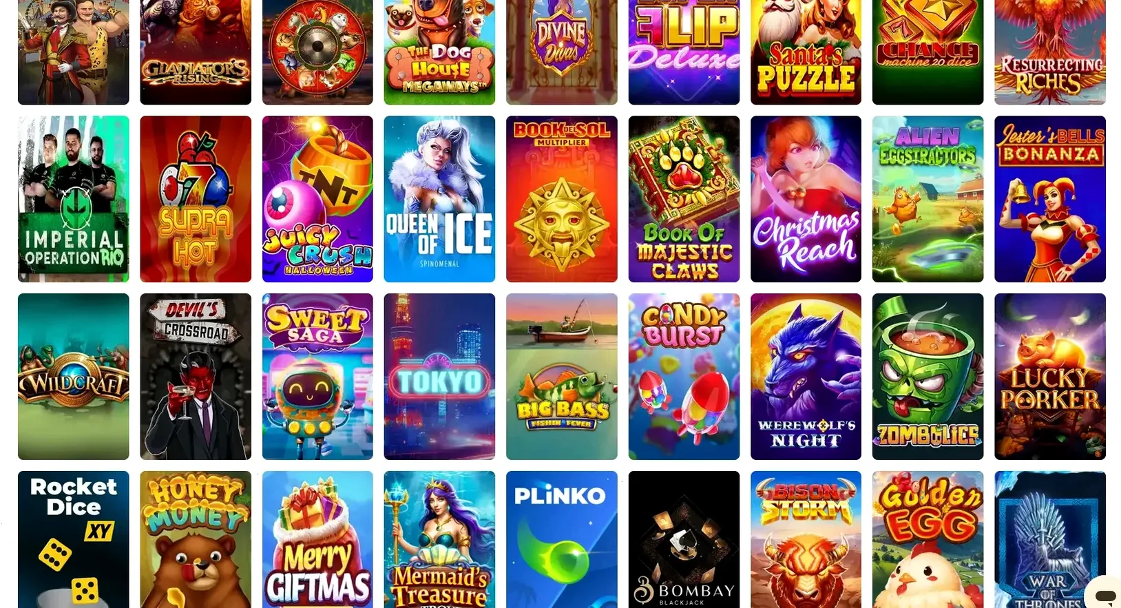 Fugu Casino Spielauswahl